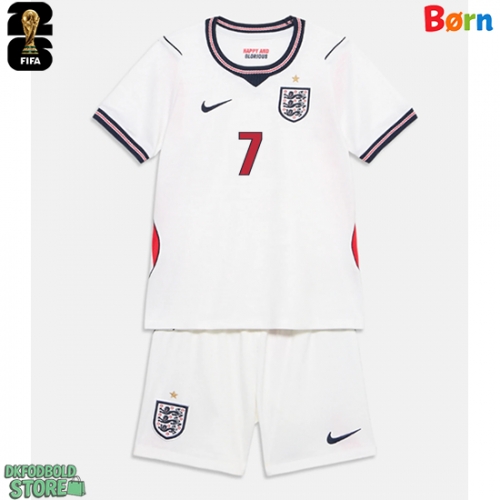 England Bukayo Saka #7 Replika Babytøj Hjemmebanesæt Børn VM 2026 Kortærmet (+ Korte bukser)